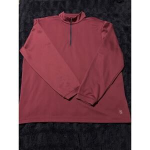 PGA TOUR Men’s XXL 1/4 Zip Pullover Plum Long Sleeve Golf Performance EUC